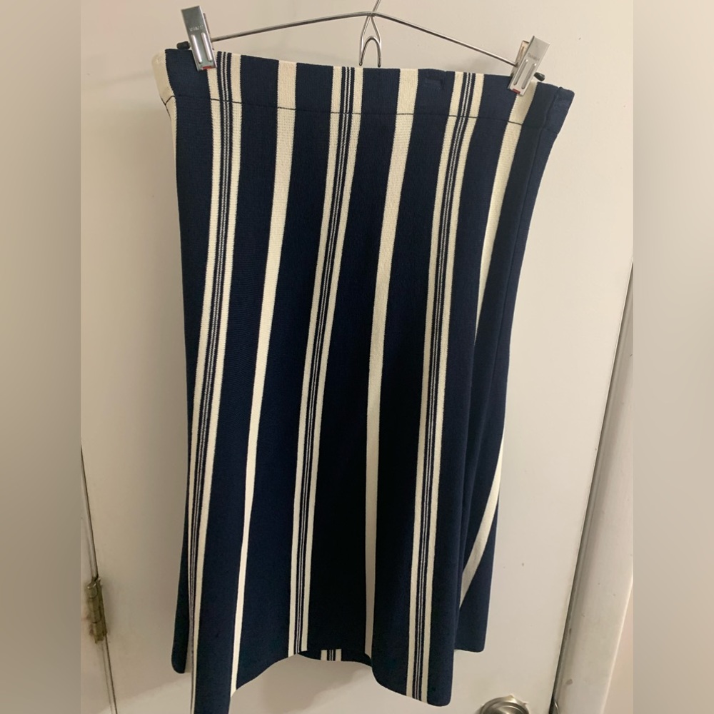 Ann Taylor Petite Striped Midi Skirt